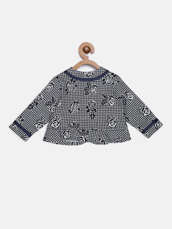 Jacquard Cardigan With Print image number 1